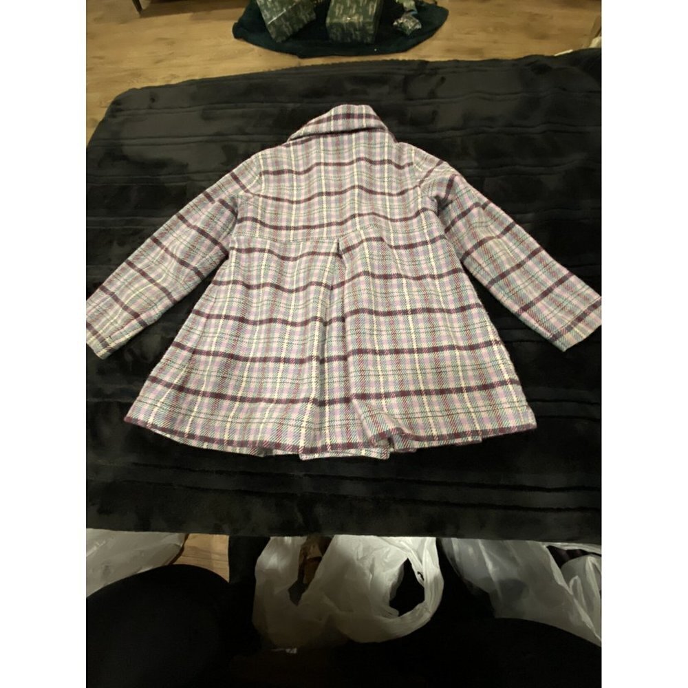 Old Navy Double Breasted Lined Peacoat Plaid 4T - Picture 6 of 11